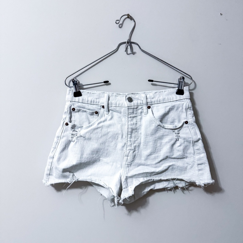 Abercrombie & Fitch White Jean Shorts